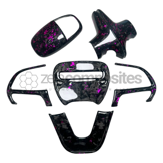 Dodge Carbon Fiber Steering Wheel + Shifter Cover Combo (15'-23')