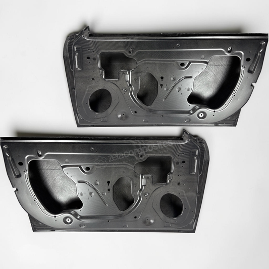 NEW (15'-23') Dodge Challenger Carbon Fiber Doors - Double Sided Carbon Fiber