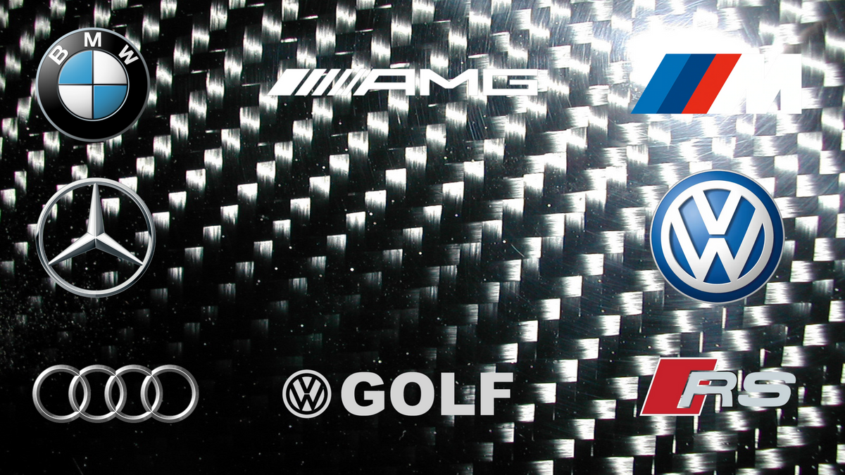 navigational banner showcasing a collection of european auto brands