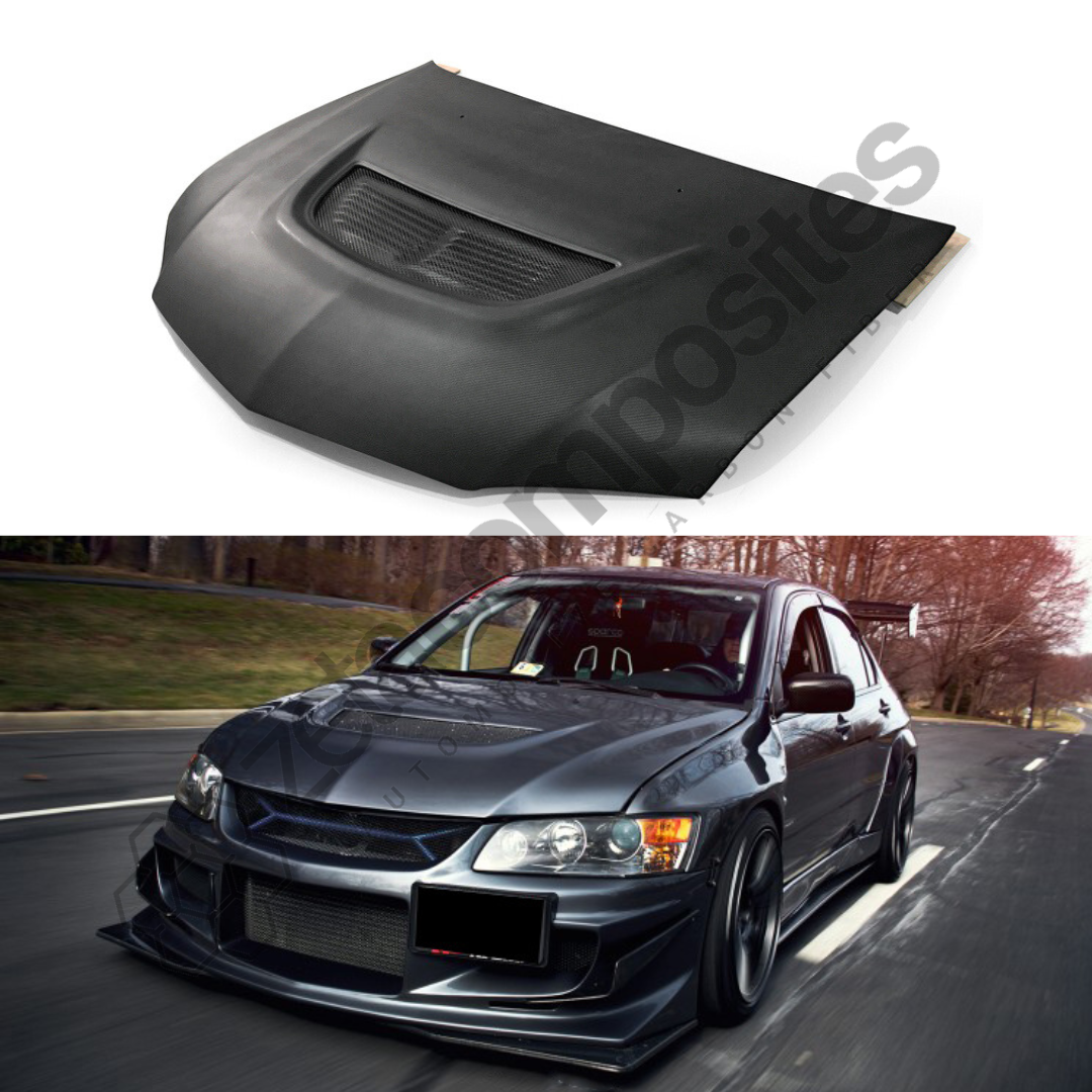 OEM Style Carbon Fiber Hood 2003-2006 Mitsubishi Lancer EVO