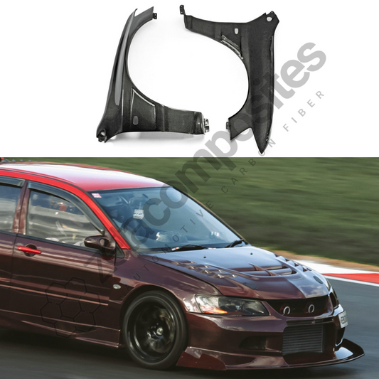 Carbon Fiber Fenders Evo 8/9 2003-2006 Single Vent