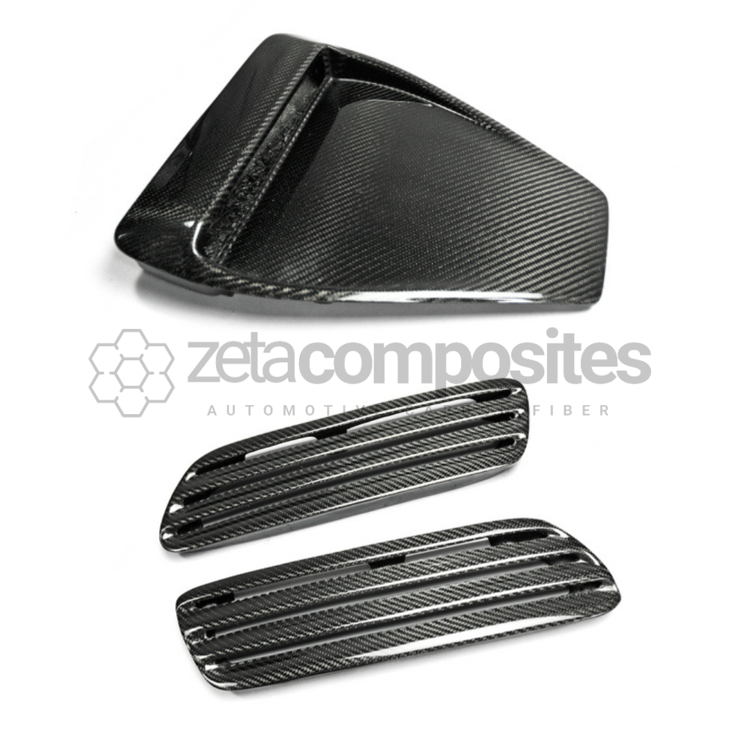 Carbon Fiber Hood Scoop Vent Set for Evo X