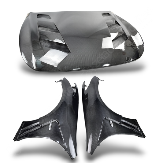 (2008'-2013') G37 Carbon Fiber Hood & Fenders Kit - Vented Style