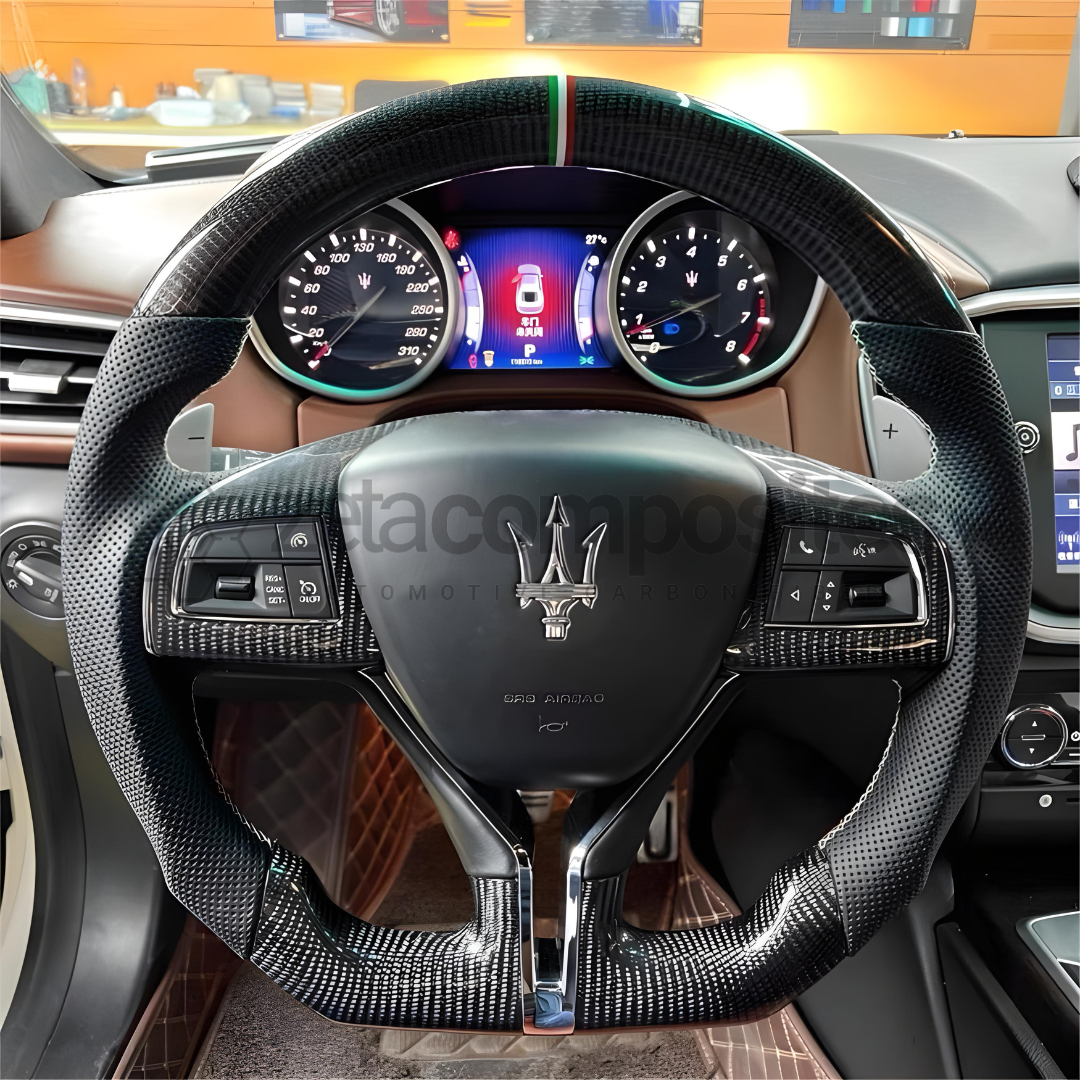 Maserati Ghibli Levante Carbon Fiber Steering Wheel Fully Customizable