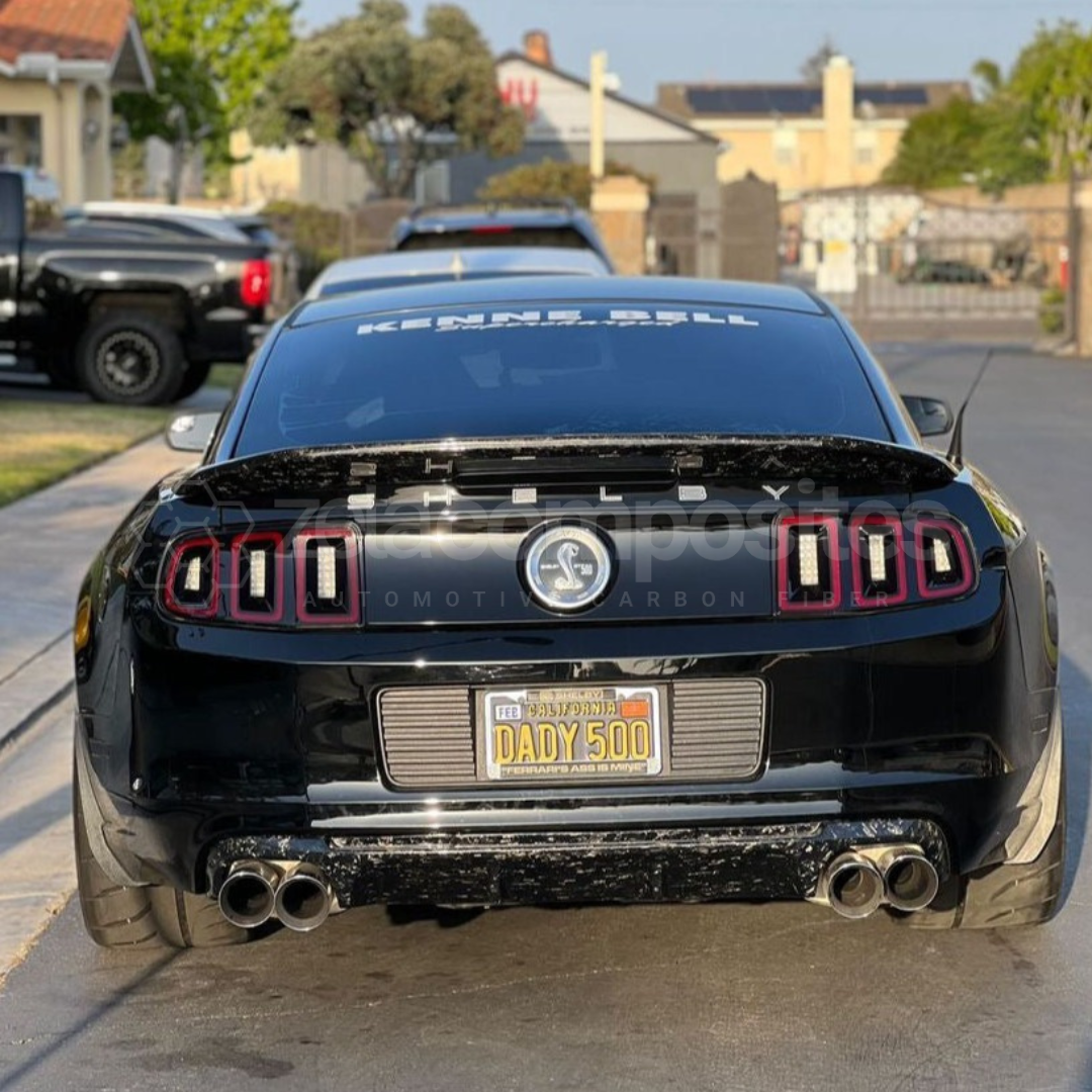 2013-2014 Mustang Carbon Fiber Gt500 Quad Tip Diffuser Rear Valance