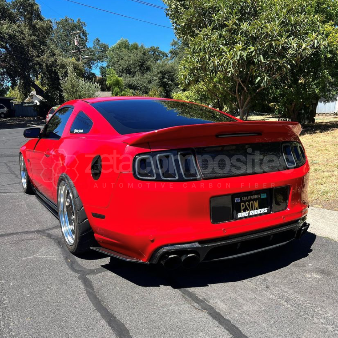 2013-2014 Mustang Carbon Fiber Gt500 Quad Tip Diffuser Rear Valance