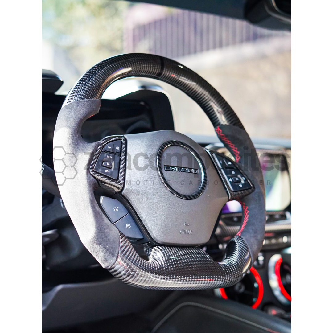 2016-2024 Camaro Carbon Fiber Steering Wheel Build Customizable