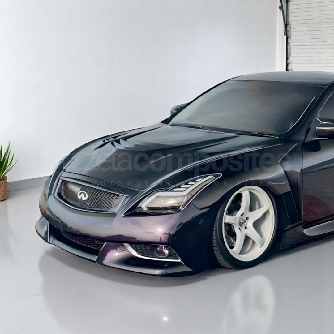 Carbon Fiber V Style Hood for Infiniti G37