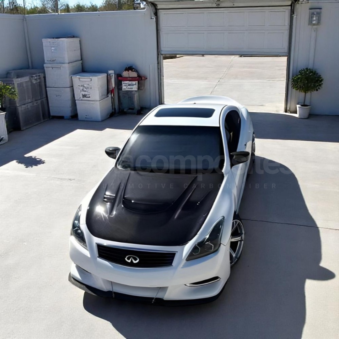 Carbon Fiber V Style Hood for Infiniti G37
