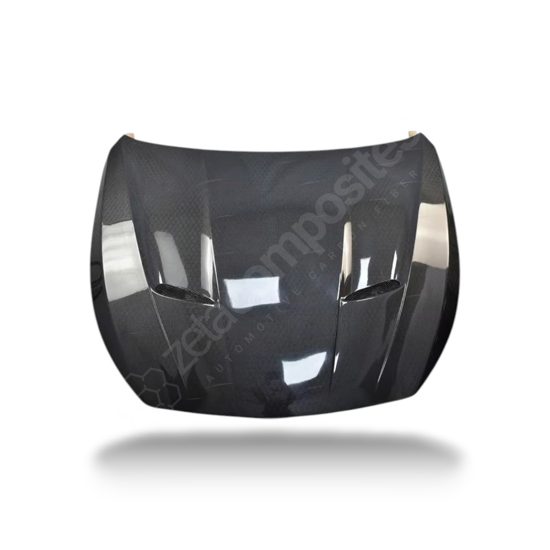 Carbon Fiber Hood Twin Vent Style | Compatible with Infiniti Q50 and Q60