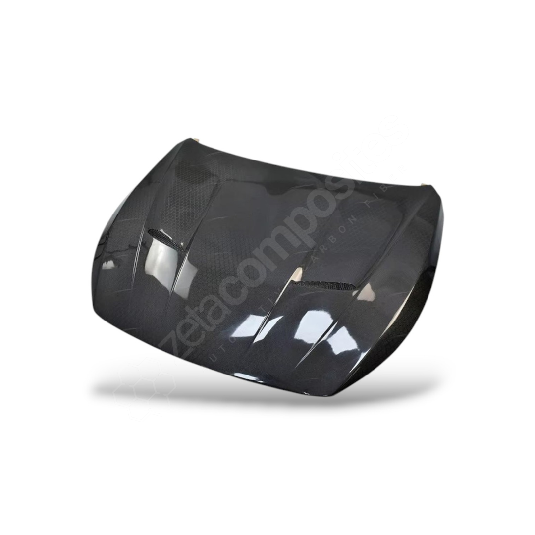 Carbon Fiber Hood Twin Vent Style | Compatible with Infiniti Q50 and Q60