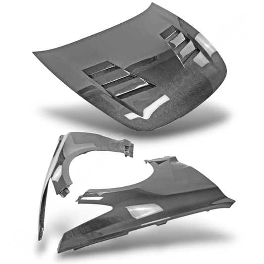 (2018'-2023') KIA Stinger Carbon Fiber Hood & Fenders Kit - Performance Style