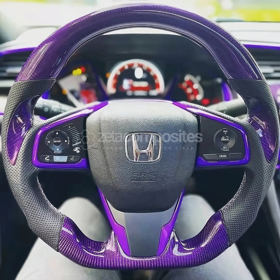 2016-2021 10th Gen Honda Civic/FK/Type R/SI Carbon Fiber Steering Wheel