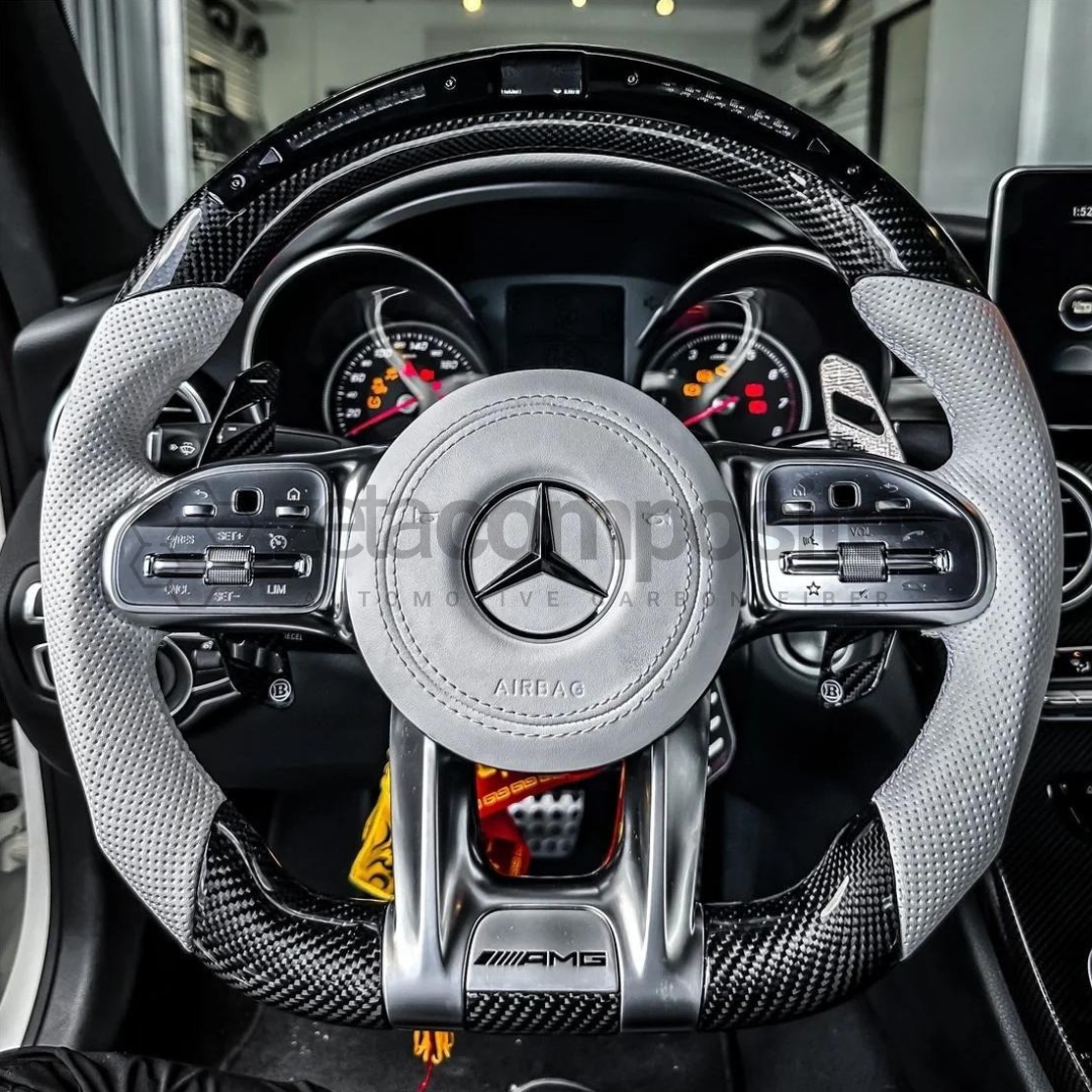 2018+ Mercedes Benz AMG Carbon Fiber Steering Wheel Custom