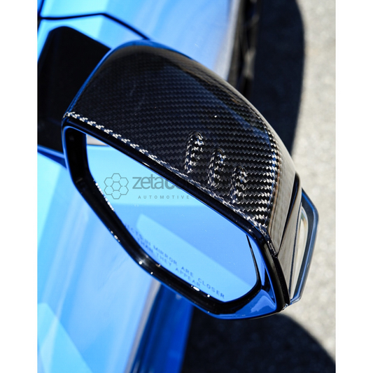 2020-2023 Corvette C8 Carbon Fiber Mirror Covers Caps