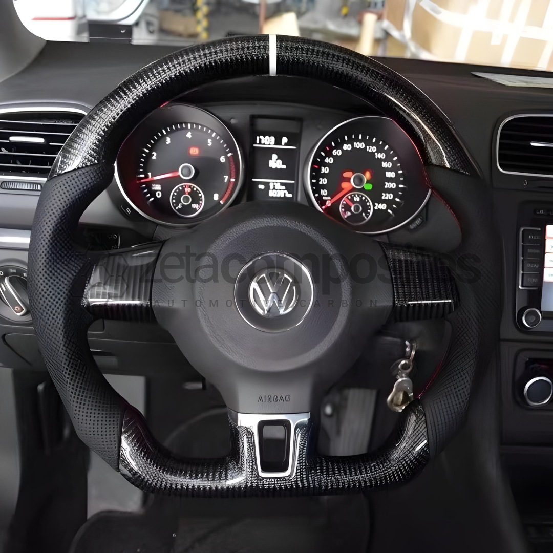 Vk Golf Mk6 Carbon Fiber Steering Wheel