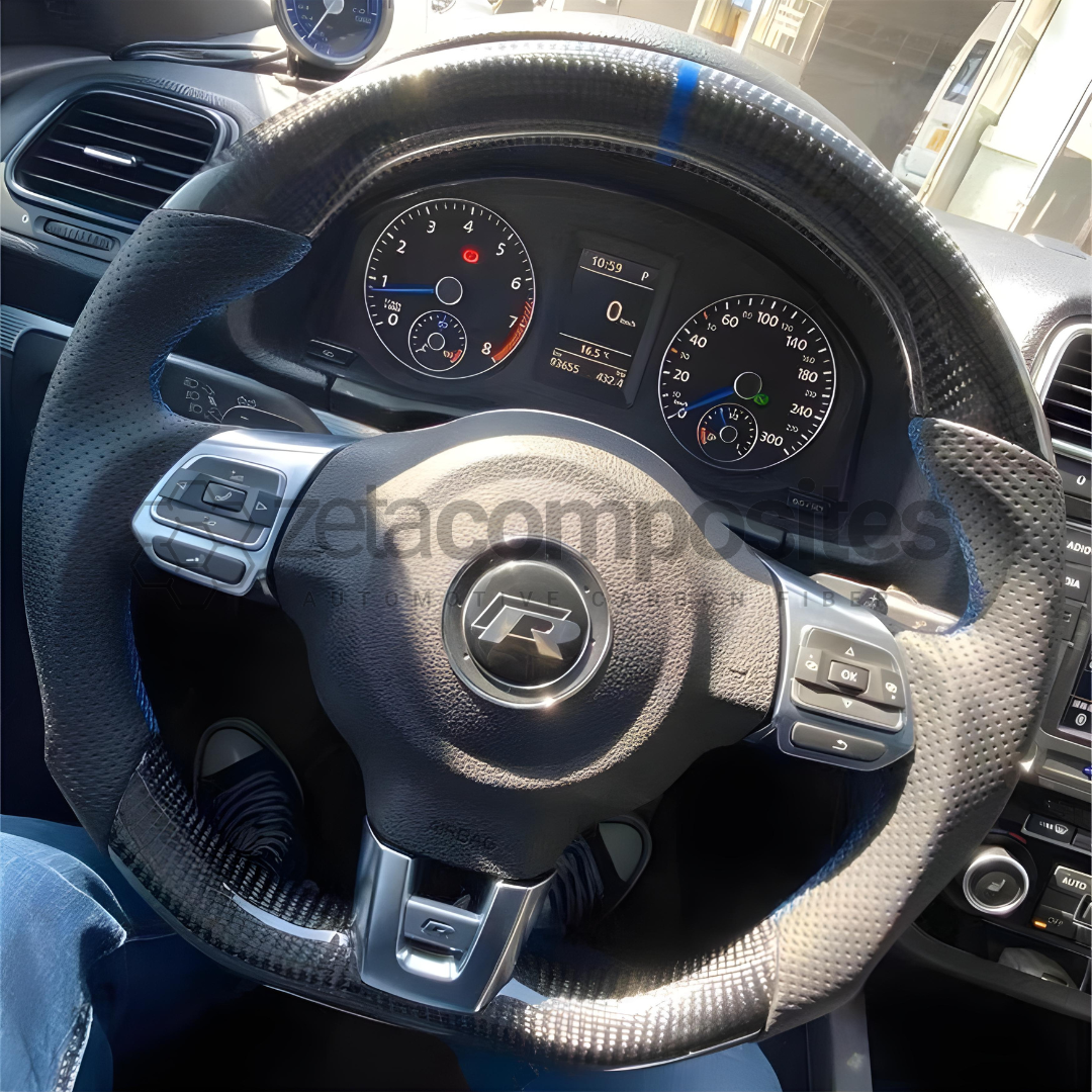 Vk Golf Mk6 Carbon Fiber Steering Wheel