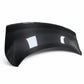 Curved carbon fiber trunk spoiler lip, black glossy weave finish