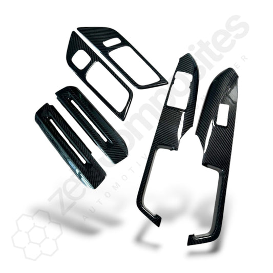 s550 mustang door trim covers carbon fiber