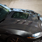 see through window hood transparent mustang carbon fiber