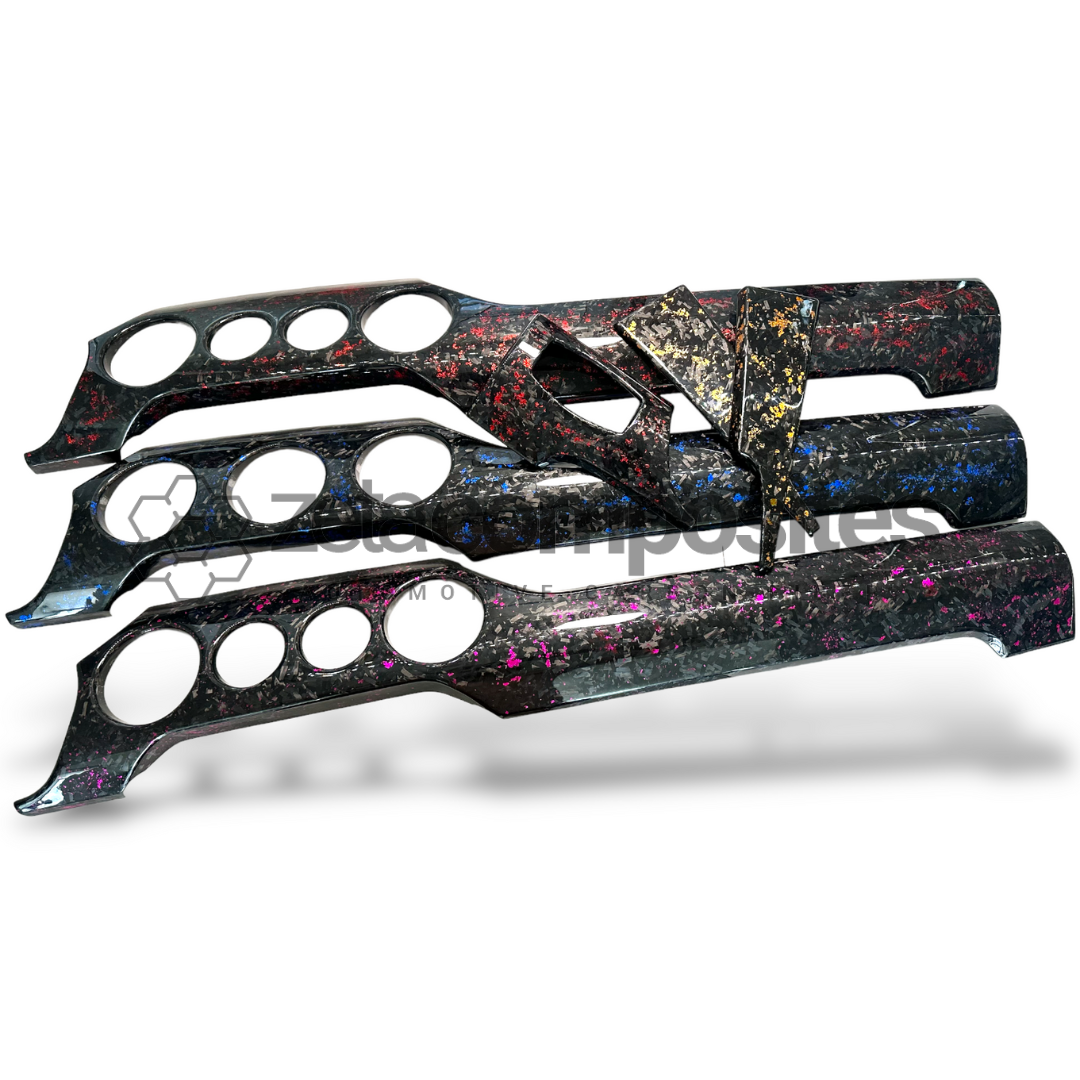 s550 mustang forged carbon dash kit color flakes
