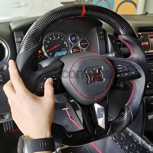 2017+ Nissan GTR Carbon Fiber Steering Wheel Customizable