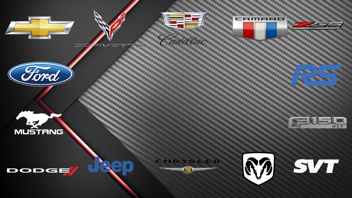 navigational banner showcasing a collection of north american auto brands