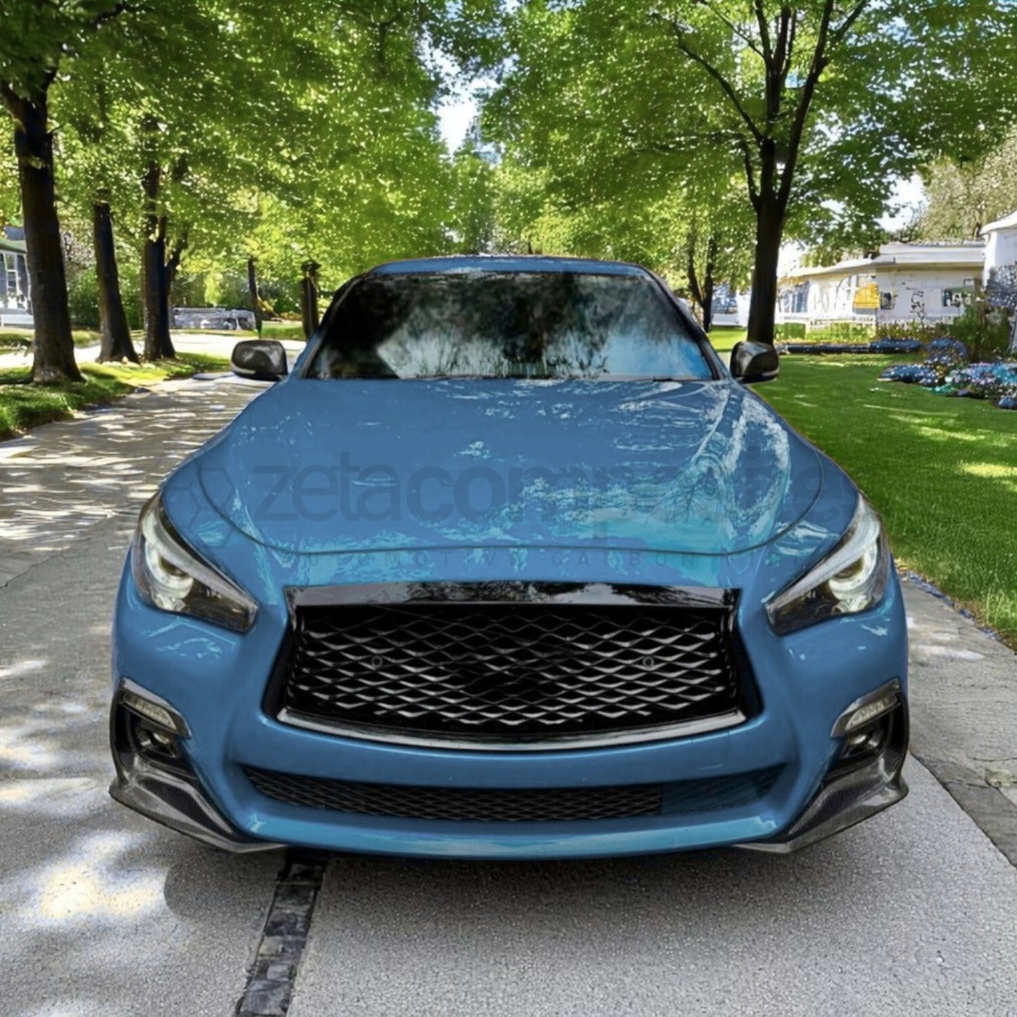 Carbon Fiber Fog Light Bezel Covers for Infiniti Q50