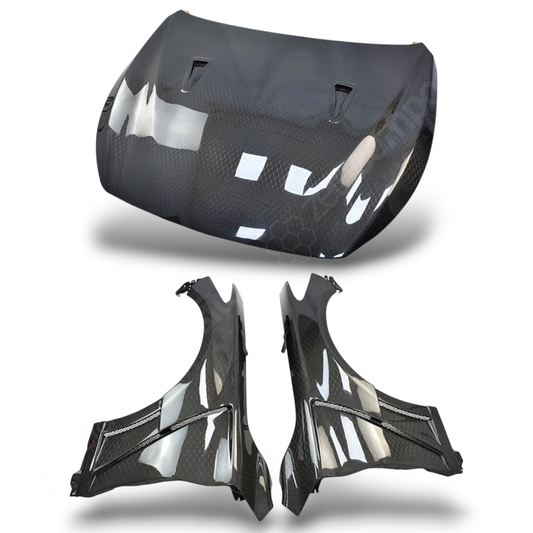 Infiniti Q50 Carbon Fiber Hood & Fenders Kit - Nismo Style