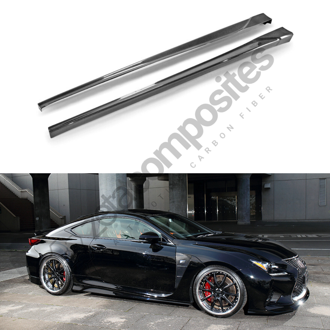 RC F Carbon Fiber Rocker Panel Side Skirts Lexus 15-18