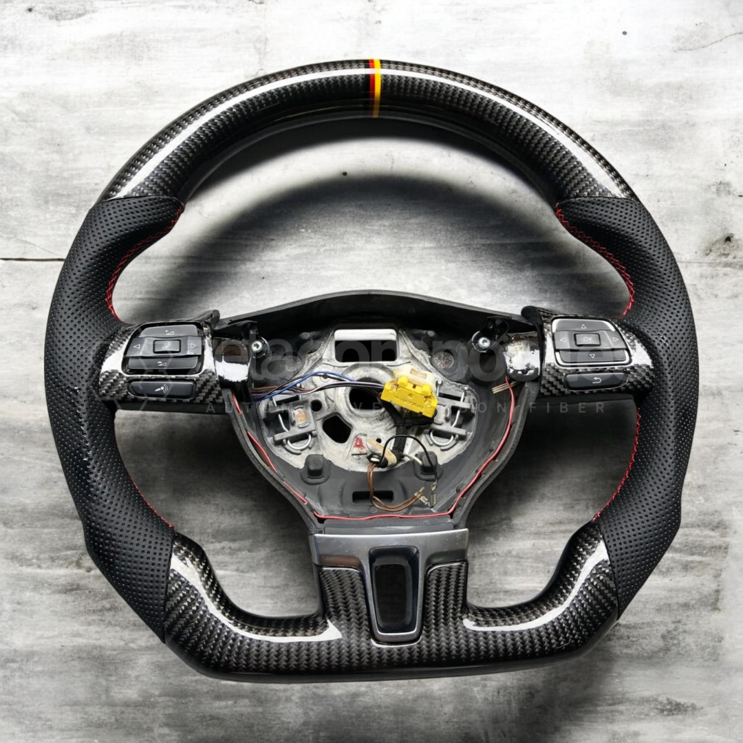 Vk Golf Mk6 Carbon Fiber Steering Wheel