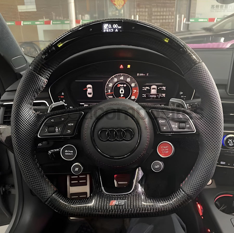 Audi 2017+ B9 S4 S5 S6 S7 RS3 RS4 RS5 RS6 RS7 Carbon Fiber Steering Wheel