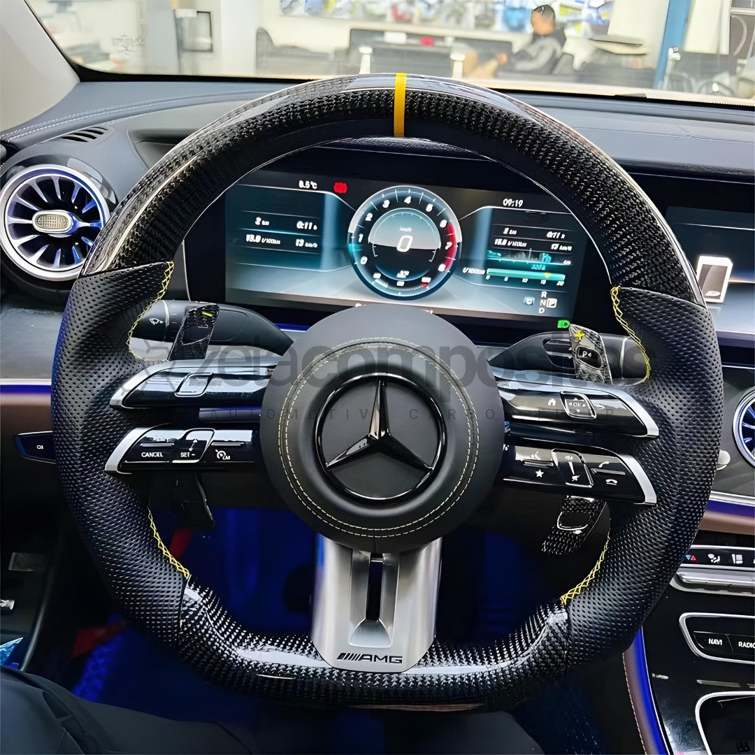 2020+ Mercedes Benz E Class W213 & S Class W223 Carbon Fiber Steering Wheel Custom