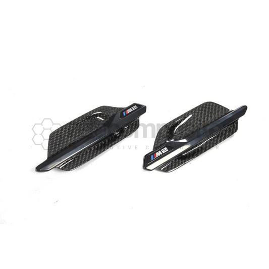 BMW F22 / 2 Series Carbon Fiber Fender Badges Pair