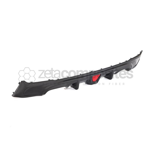 BMW F22 / 2 Series Carbon Fiber Quad Tip Diffuser with Brake Light