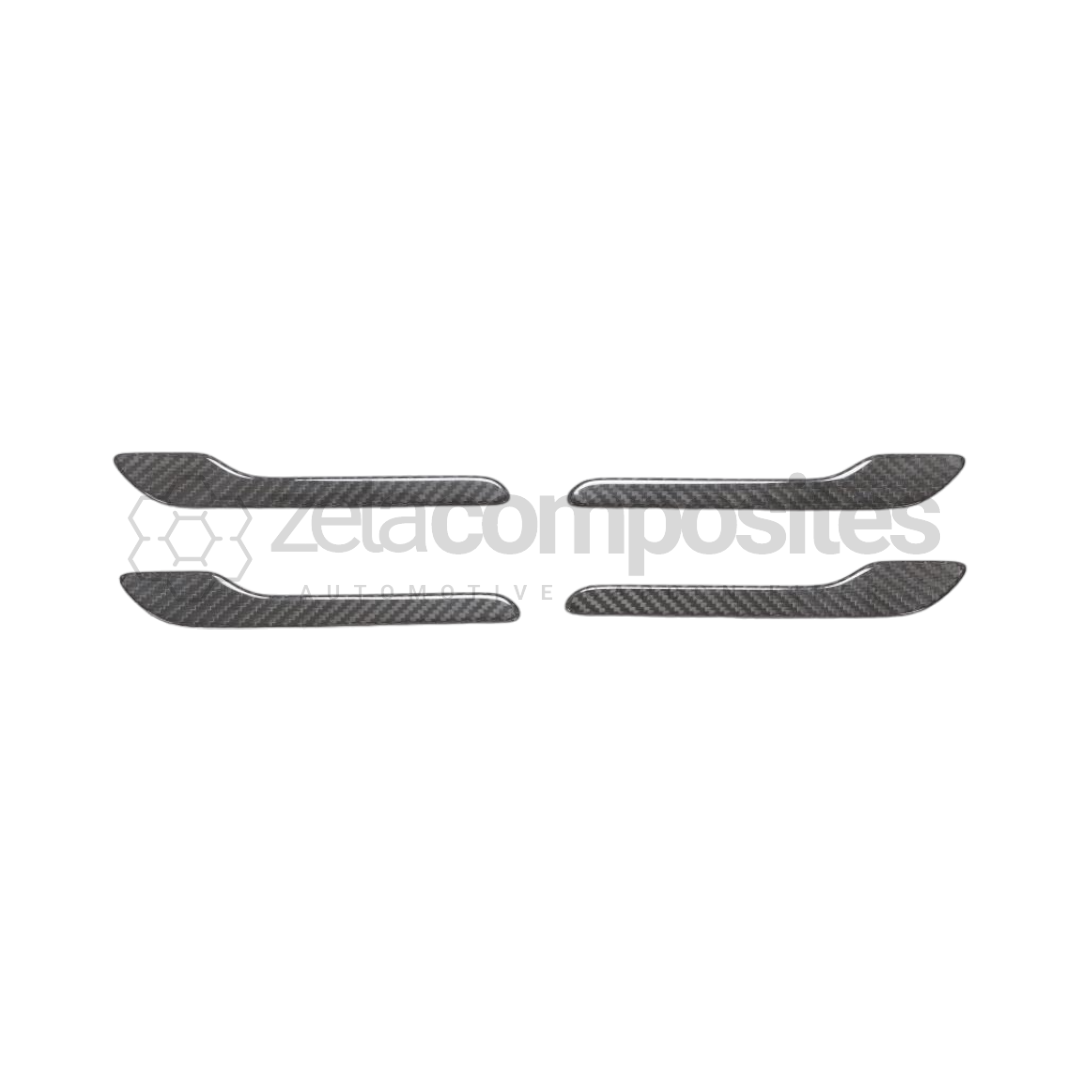 Tesla Model 3 Carbon Fiber Door Handle Trim Protective Covers Set