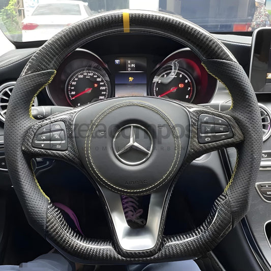 2012-2015 Mercedes Benz W204 Carbon Fiber Steering Wheel Custom