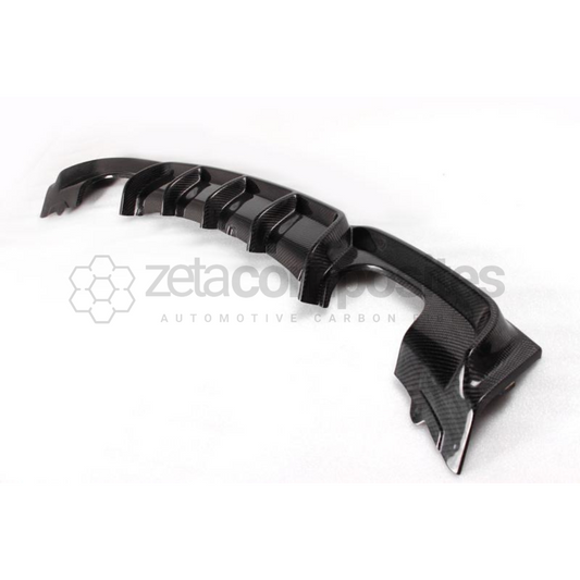 BMW F30 / 3 Series Carbon Fiber Quad Tip Double Sided Diffuser