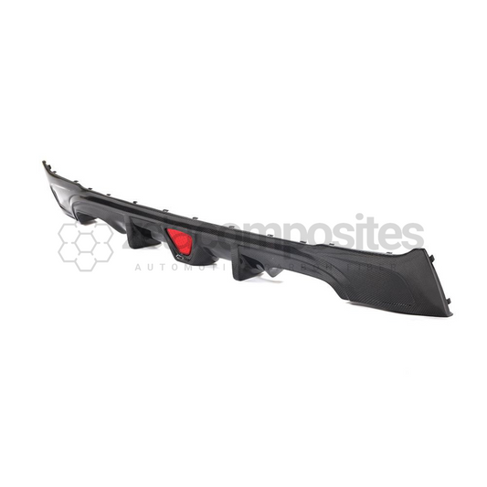 BMW F22 / 2 Series Carbon Fiber Quad Tip Diffuser with Brake Light