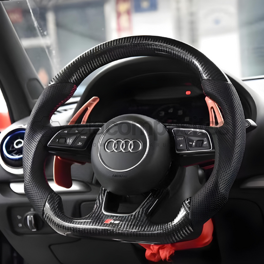 Audi 2017+ B9 S4 S5 S6 S7 RS3 RS4 RS5 RS6 RS7 Carbon Fiber Steering Wheel