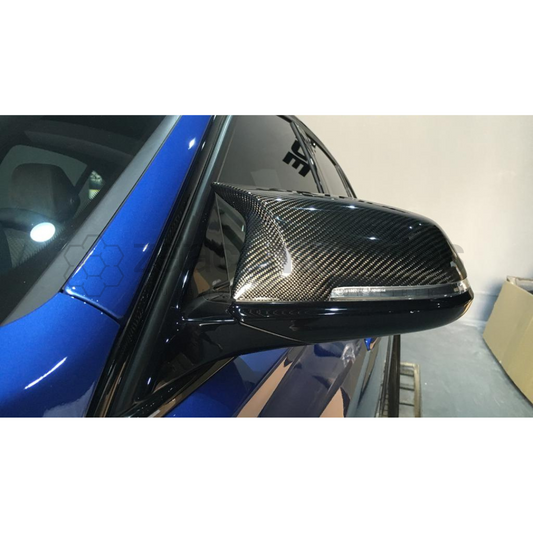 BMW F30 / 3 Series Carbon Fiber Mirror Cap Replacement Set M Style