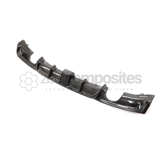 BMW F30 / 3 Series Carbon Fiber Diffuser with Euro Brake Light Single Tip