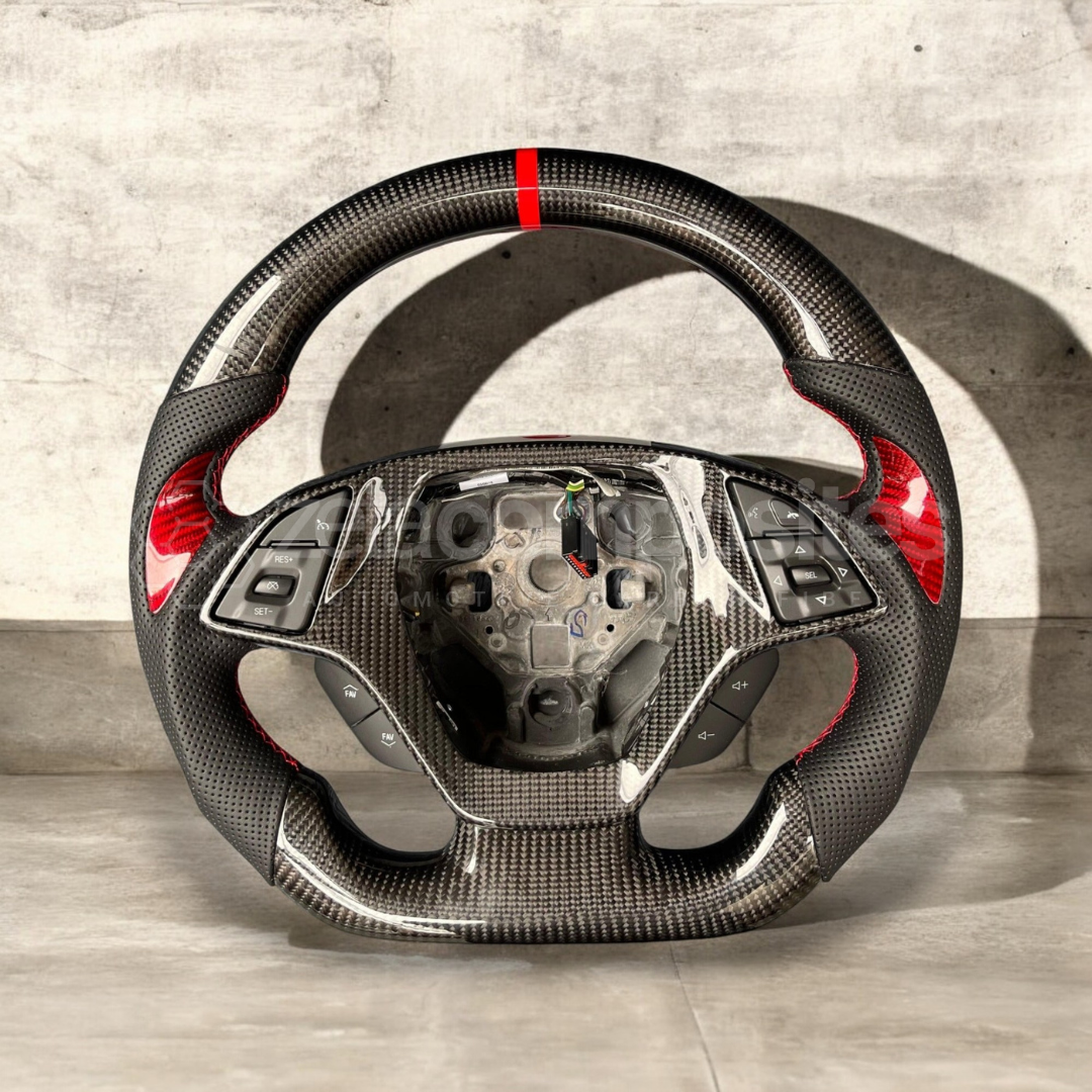 Custom Carbon Fiber Steering Wheel C7 Corvette Stingray/Z06/Grand Sport 2014-2019