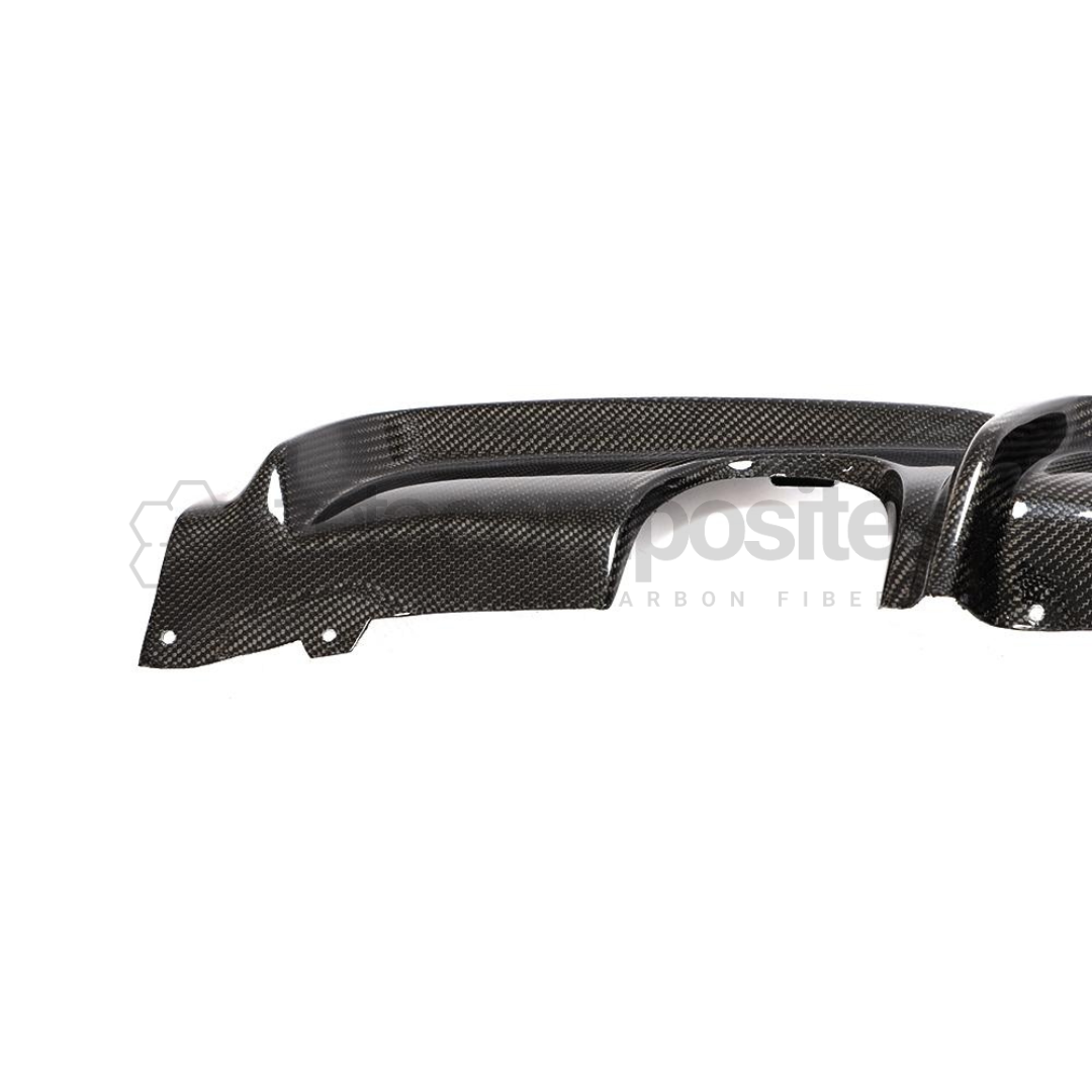 BMW F30 / 3 Series Carbon Fiber Diffuser with Euro Brake Light Single Tip