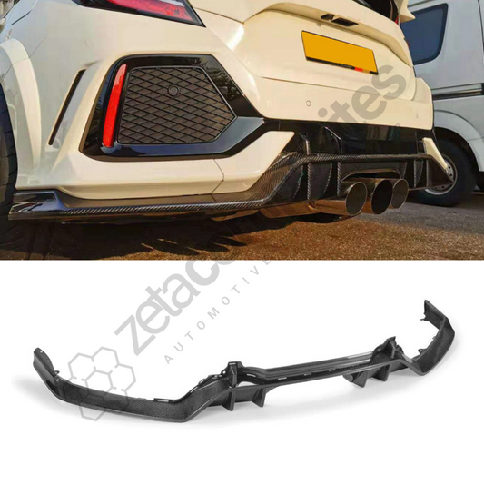 Carbon Fiber Rear Diffuser Honda FK8 Civic Type-R