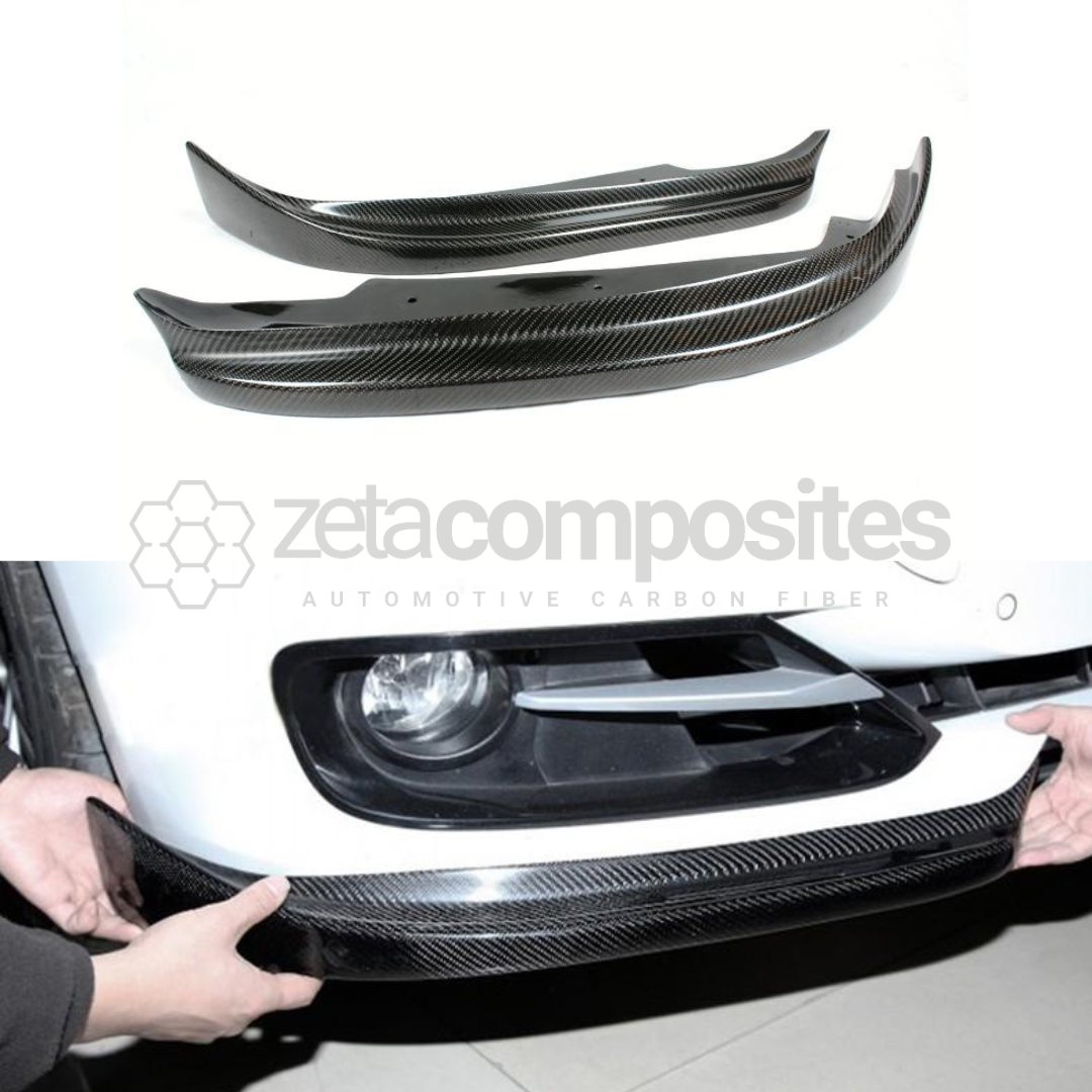 BMW F30 / 3 Series Carbon Fiber Front Lip Set 2 Piece