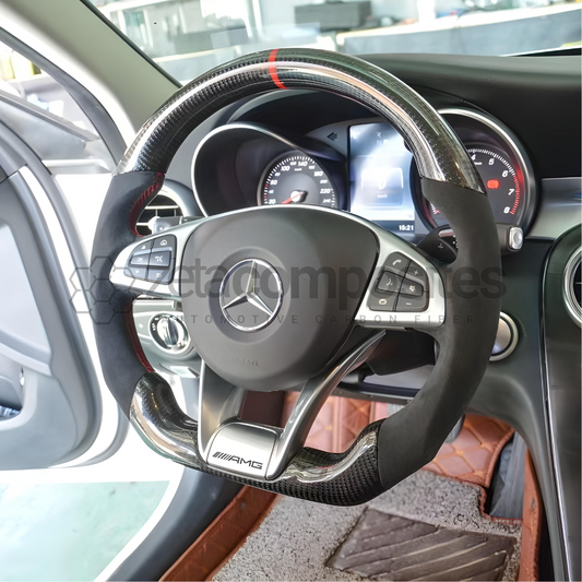 2012-2015 Mercedes Benz W204 Carbon Fiber Steering Wheel Custom