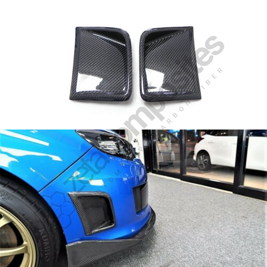 Carbon Fiber Bumper Vents with Lower Grill Impreza WRX STi 2008-2014