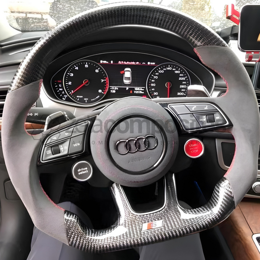 Audi 2017+ B9 S4 S5 S6 S7 RS3 RS4 RS5 RS6 RS7 Carbon Fiber Steering Wheel