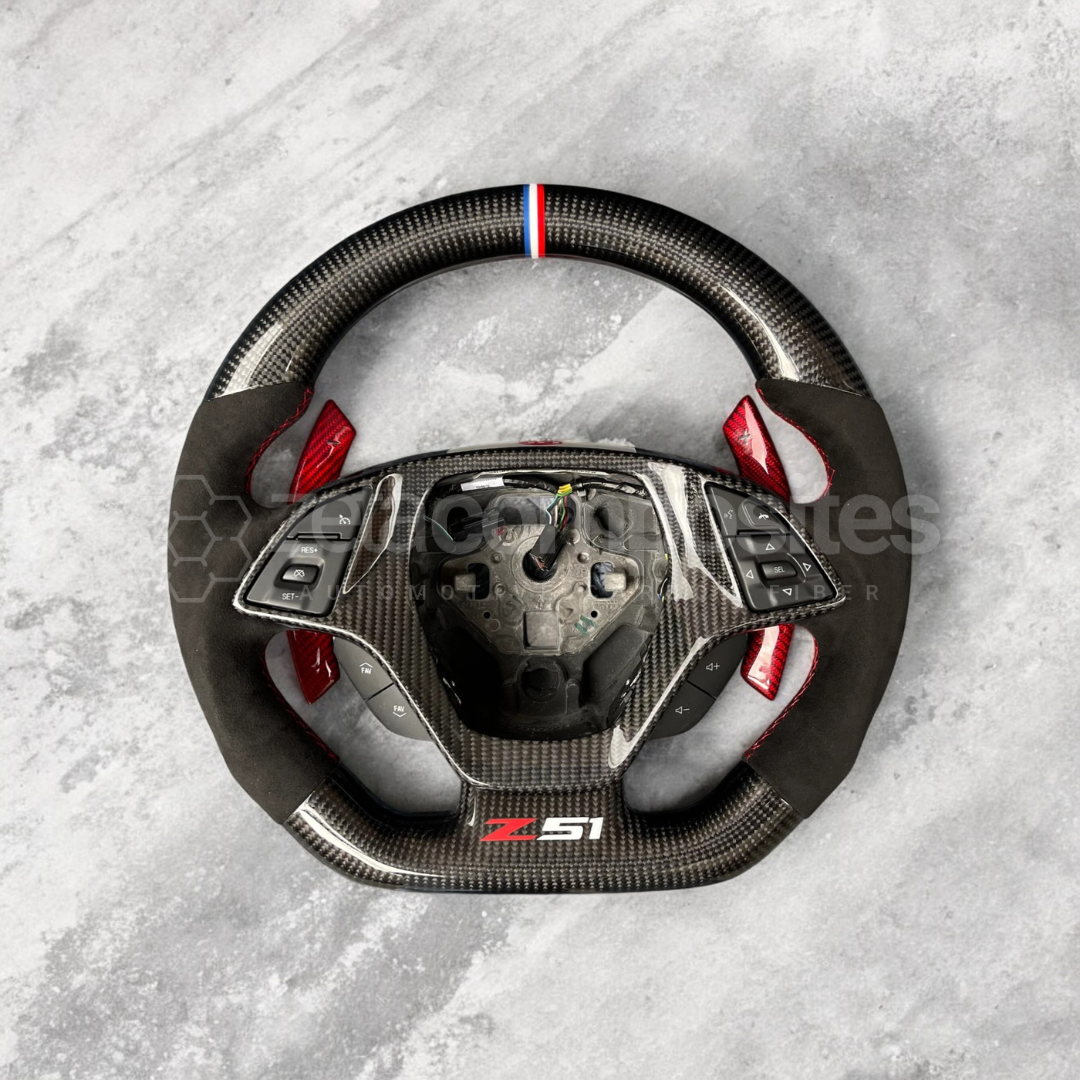 Custom Carbon Fiber Steering Wheel C7 Corvette Stingray/Z06/Grand Sport 2014-2019